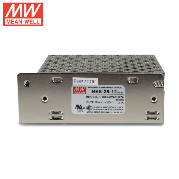 Mean Well NES-25-12 DC12V 25Watt 2A UL Certification AC110-220 Volt Switching Power Supply For LED Strip Lights Lighting Mean Well NES-25-12 DC12V 25Watt 2A UL Certification AC110-220 Volt Switching Power Supply For LED Strip Lights Lighting